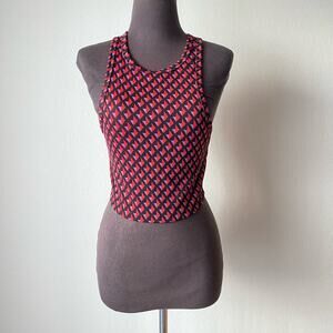 Zara sz M‎ halter geo print crop top